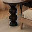 Bureau en bois massif noir en forme de L avec 3 tiroirs-24696805