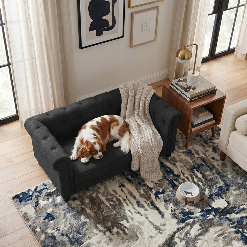 Lit pour chien Malcolm Elegant Rectangle, Noir