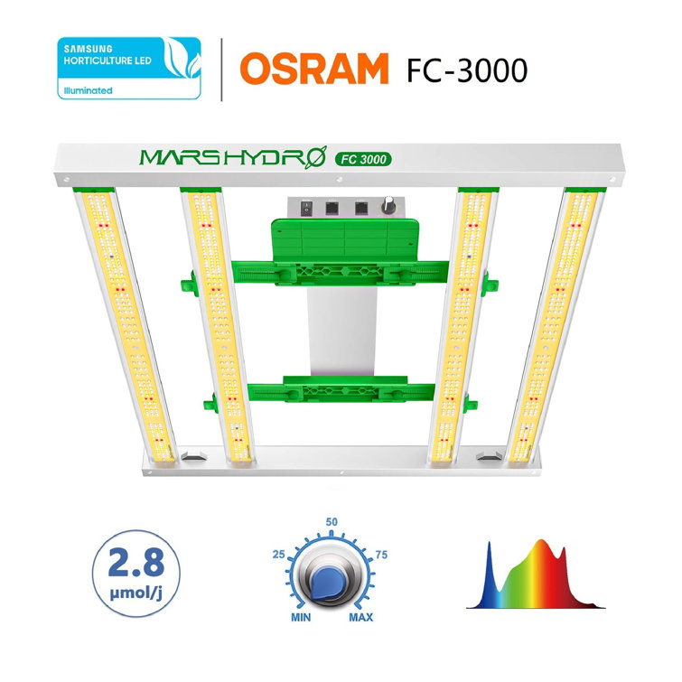 Mars Hydro FC3000 LED Full Spectrum Bar Grow Light Samsung LM301B Sunlight  for Indoor Plants Flower Wayfair