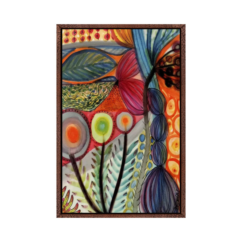 Vivaces 1 Piece Wall Art on Canvas, 101.6 cm H x 66.04 cm W, Classic Wood Floater Framed