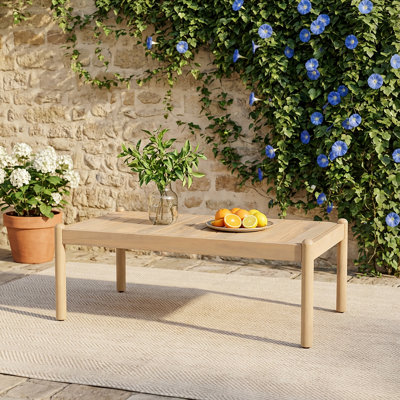 Table basse d'extérieur en bois d'acacia Haven avec plateau à lattes