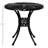 Black 30" Round Patio Bistro Table With Umbrella Hole, Cast Aluminum Outdoor Dining Table. Rust Coating, Stable Structure Antique Table, Black. Strong Build Quality, Scratch- Surface Option