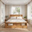 Cadre de lit Rigsby en bois pour lit king size avec tête et pied de lit à double rangement ouvert-139223120