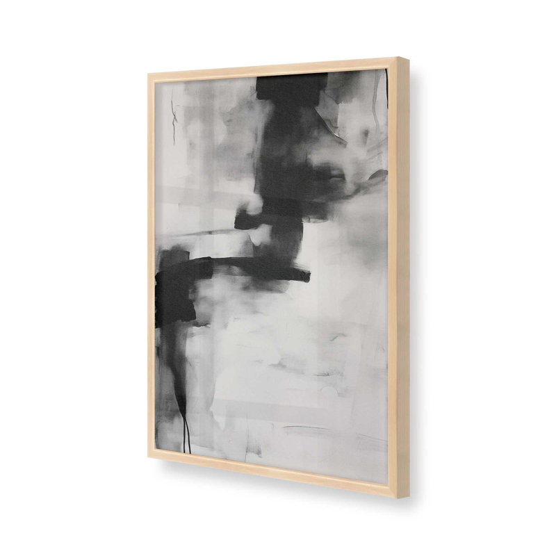 Monochrome Whisper I Print, Raw Maple Framed, 17" H x 13" W