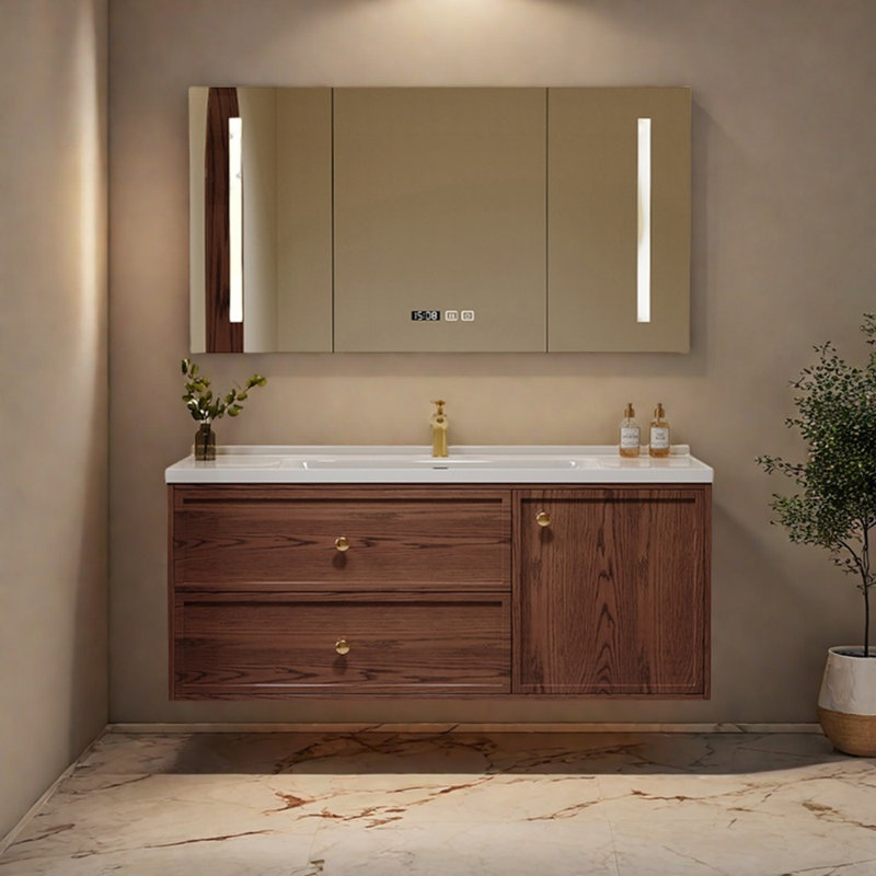 Light luxury retro bathroom cabinet