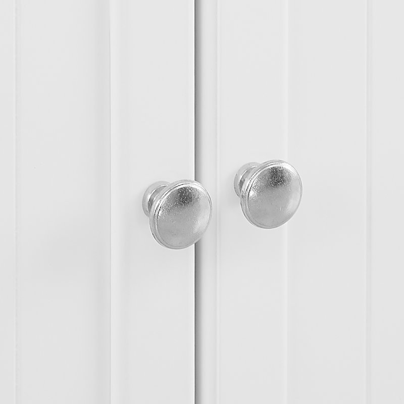 Solid Wood Bathroom Cabinet, White