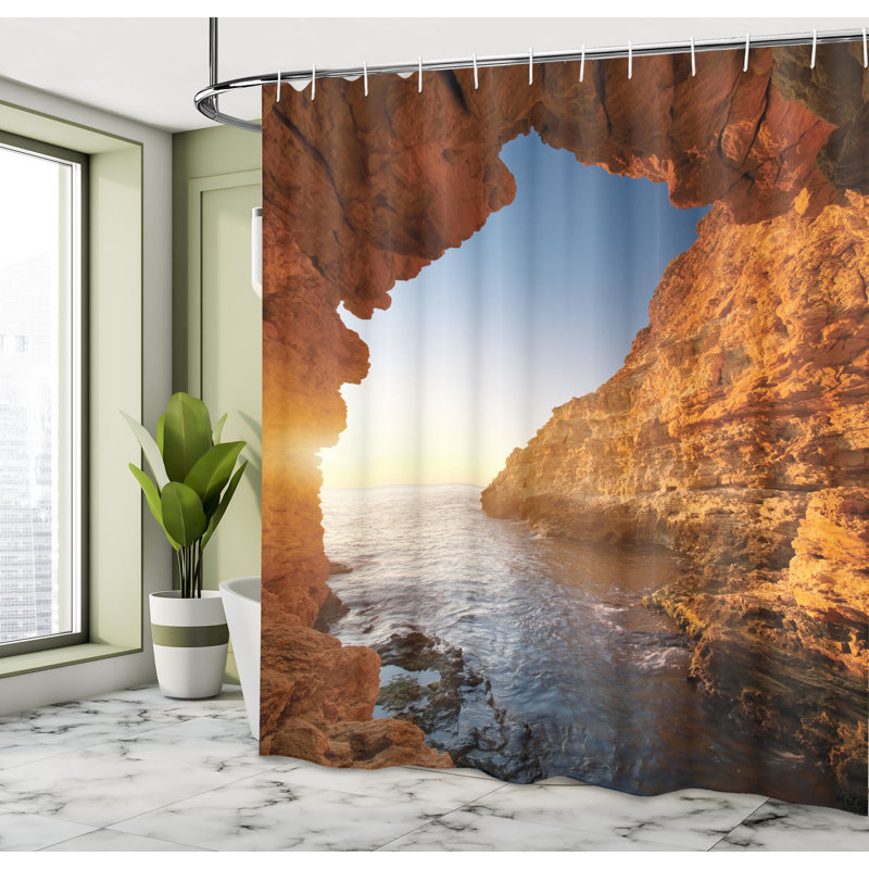 Shower Curtain with Hooks Included, 75"H x 69"W