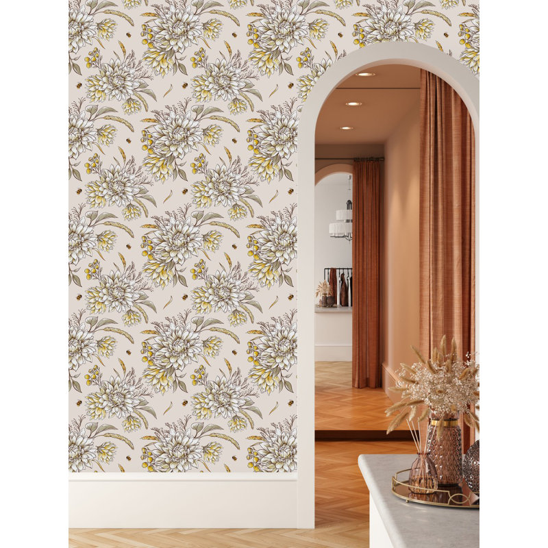 Carreau de papier peint auto-adhésif l 25 po, L 2,09 pi x L 10,42 pi