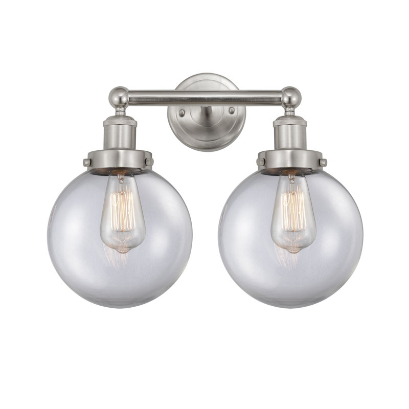 Alphonsa 2 - Light Dimmable Vanity Light, Clear, Brushed Satin Nickel