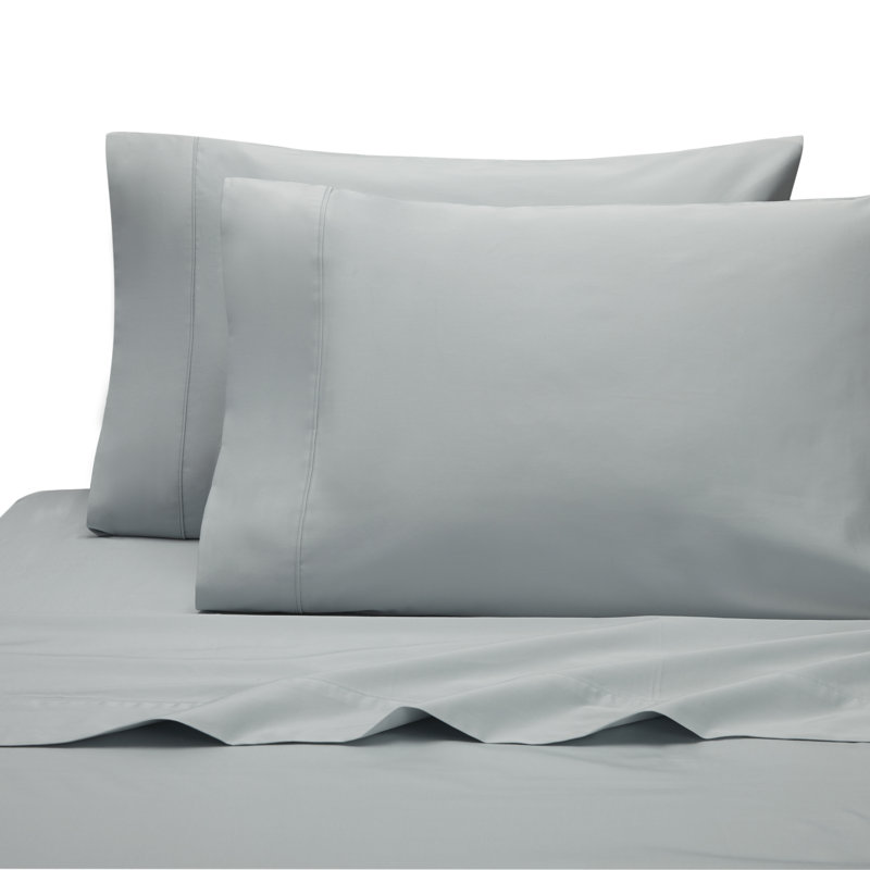 Rayon From Bamboo-Cotton Bedding Cotton Blend - Set of 2, King, Silver Sage