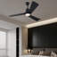 Ventilateur de plafond moderne à intensité variable avec télécommande-485430455