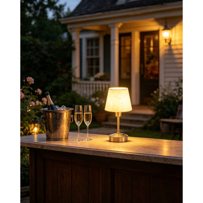 Lampe de table rechargeable sans fil avec pile 5200Mah, commande tactile à 3 niveaux d'intensité réglable, veilleuse portable pour le chevet, la table de salle à manger, le patio et l'extérieur