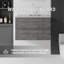 Meuble-lavabo suspendu de 76 cm avec lavabo, tiroir à fermeture amortie, comptoir et dosseret en marbre synthétique blanc granité de 5 cm, contreplaqué
