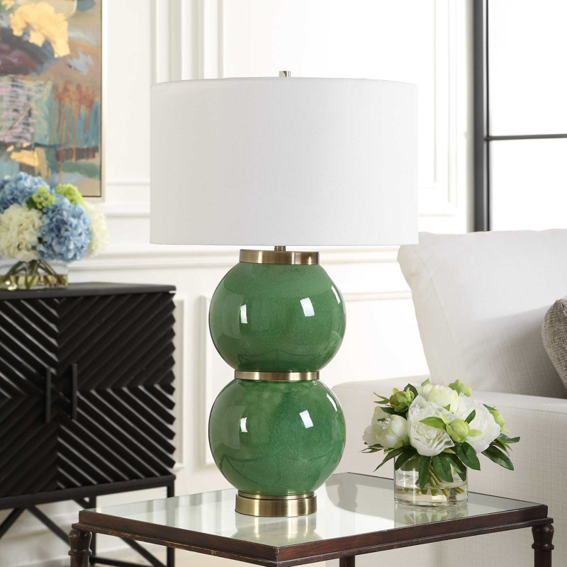 Uttermost Banner Green Spheres Table Lamp