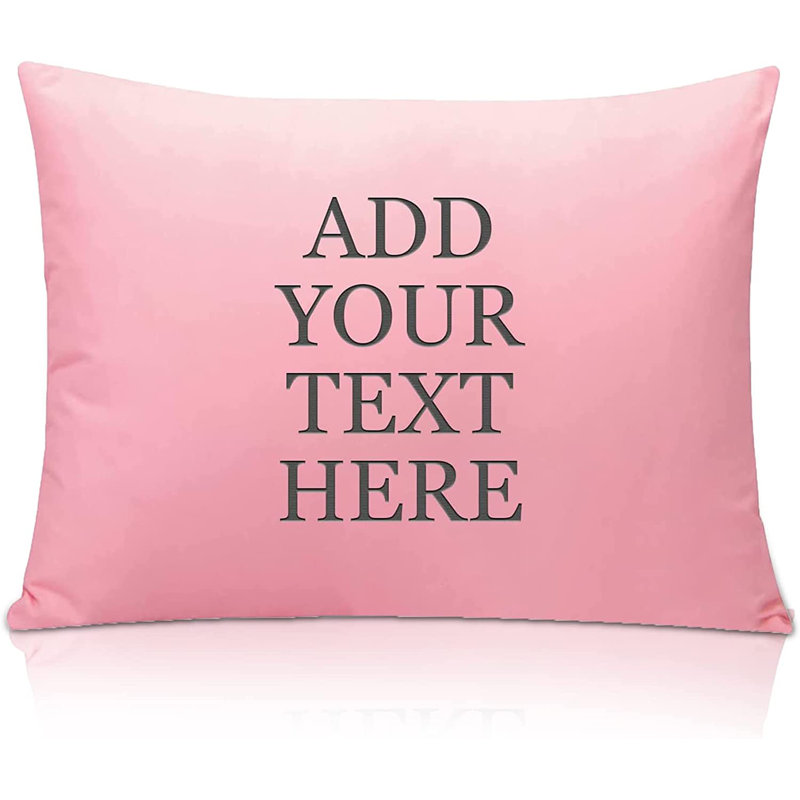 Taie d'oreiller en microfibre Lapo, Taie d'oreiller de 13 po x 18 po, Rose, Oui