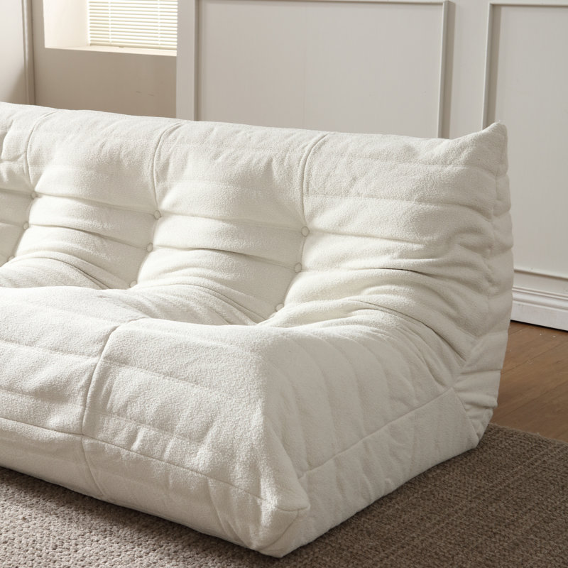 Compression Fireside Chair Bean Bag Chair Lazy Floor Sofa, Armless Foam Sofa Lounger Tatami Recliner Sofa For Living Room Bedroom Dorm Office