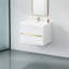 Meuble-lavabo de 30 po - Blanc brillant, comptoir en résine de pierre et intérieur spacieux avec évier