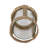 Modern Aluminum and Glass Pillar Holder with Sculpted Organic Frame and Handcrafted Textural Detail for Contemporary Decor-225781070