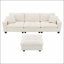 Canapé modulaire convertible 100 x 59 po, ensemble de canapé en L réversible-2130352039
