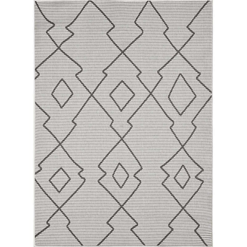 Horea Geometric Indoor / Outdoor Rug, Rectangle 4' x 6'
