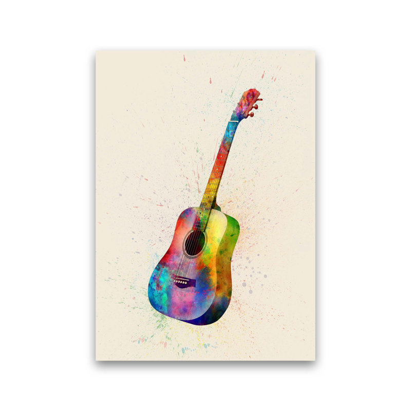 Acoustic Guitar by Michael Tompsett - Print, Unframed, 84cm H x 60cm W x 1cm D
