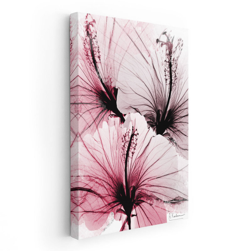 «Bright Floral Abstract», reproduction d'art sur toile, H 24 po x l 16 po