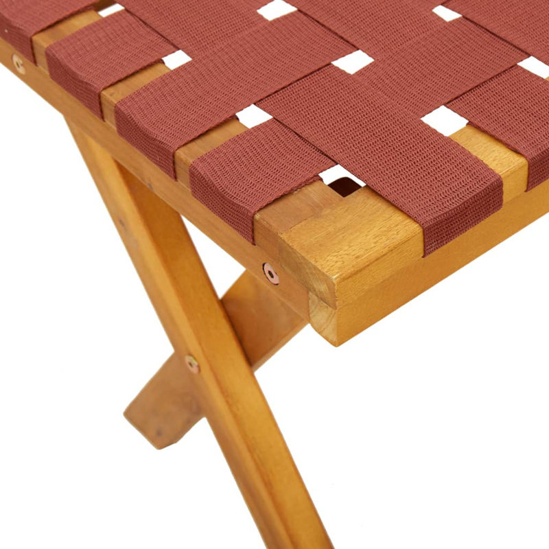 Vidaxl Garden Bench in Acacia and Fabric, Red