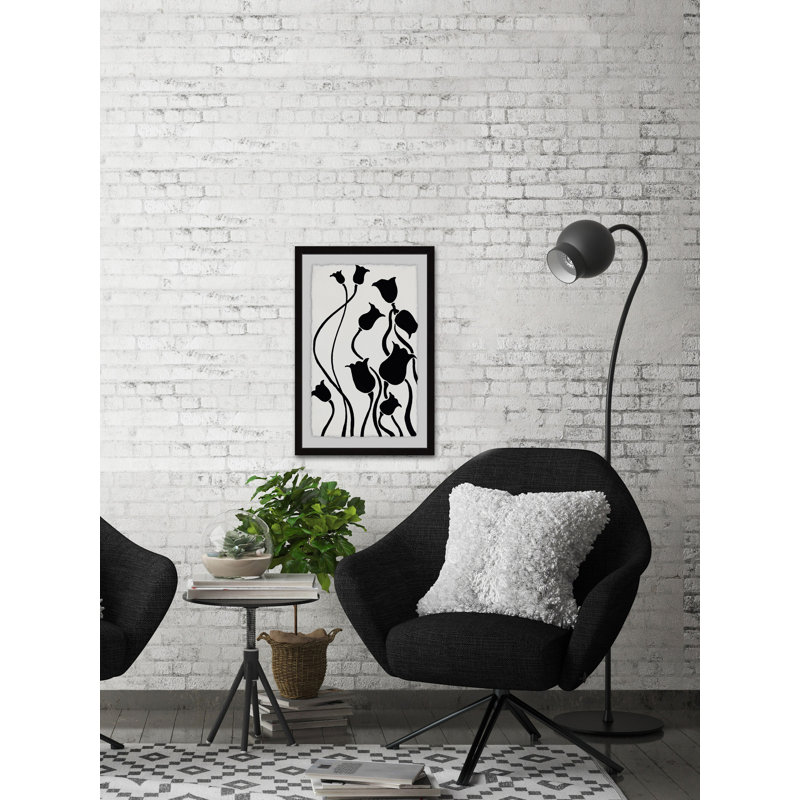 Uneven 1 Piece Single Picture Frame Painting, 30 cm H x 20 cm W x 4 cm D, Black Framed with Deckled Edges