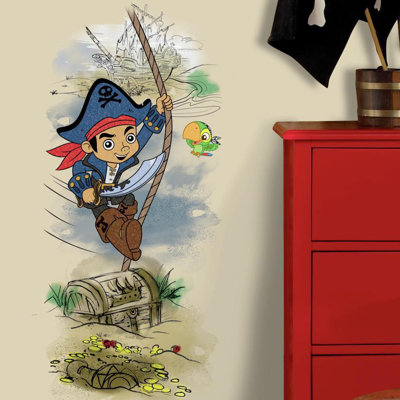 Adhésif décoratif « the capitaine julien » et « never land », collez et collez le style géant du trésor