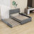 Upholstered Platform Bed with Trundle and LED Lights-1231073962-1231073964