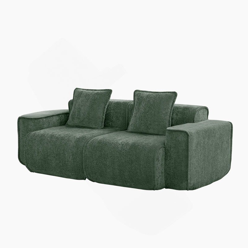 Harrison LSF&RSF Sofa Velvet-Light Camel, Green