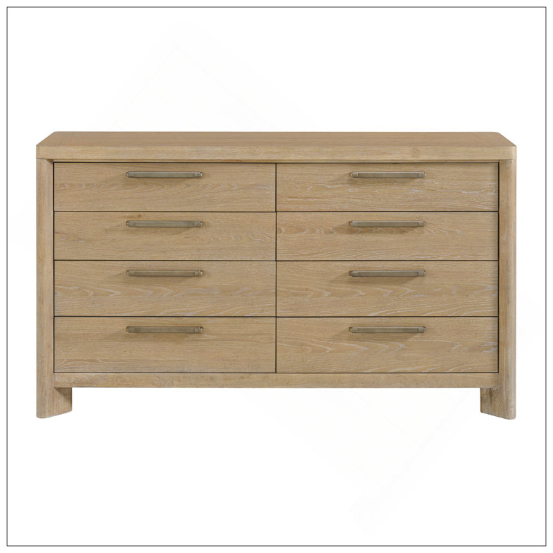 Commode 8 tiroirs brun clair