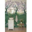 Fresque murale Arbre en fleurs Oiseaux bleus lavande Jardin floral Art mural-1536655602-1536655606