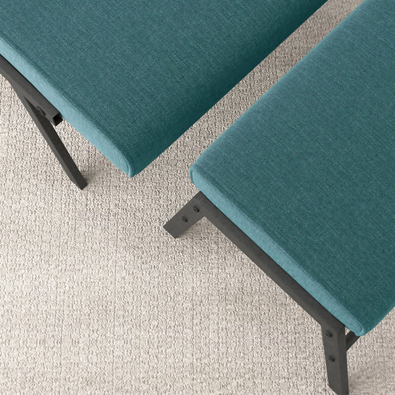 Méridienne avec repose-pieds l 24 po Evangline, Vert