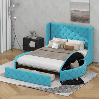 Queen Size Eitelbert Upholstered Storage Bed