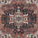 Antiq Red Medallion Design Anti-Slip Carpet