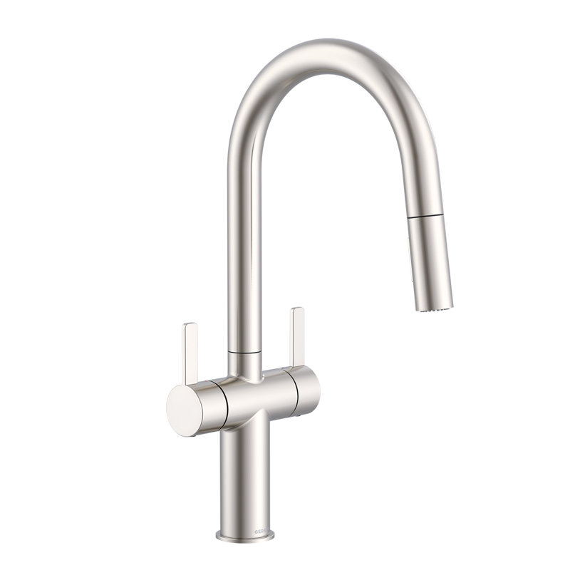 Amalfi 2-Handle Pull Down Sprayer Kitchen Faucet, Stainless Steel