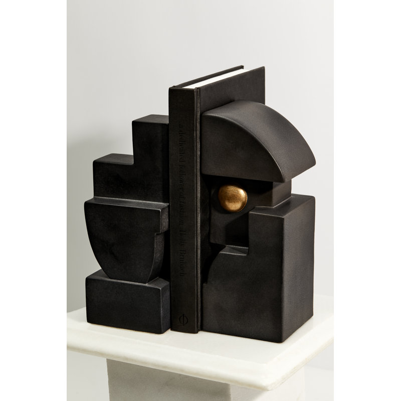 Cubist Bookend One - Black+Gold