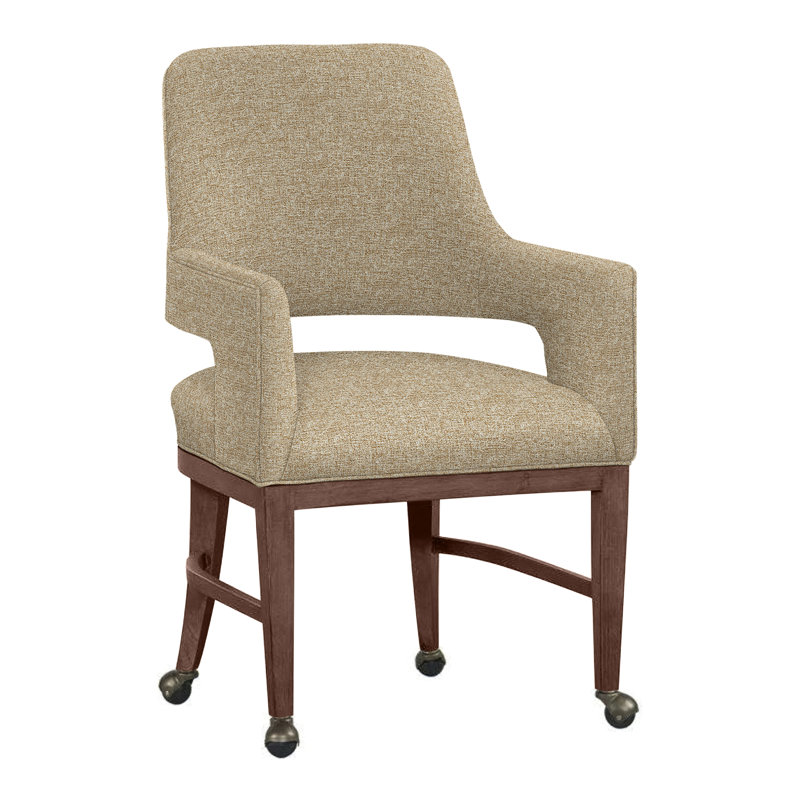 Chaise avec accoudoirs Josie, Noyer, Orge 8789