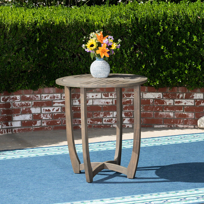 Table en bois grise 27,5 po