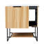 Meuble-lavabo autoportant avec résine, porte, armoire de rangement pour salle de bain
