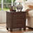 Farmhouse Nightstand Set of 2, Rustic Couch End Table With 3 Drawers & 4 Square Solid Wood Legs, Vintage Bed Side Table With Storage, Small Dresser For Bedroom, Living Room, Walnut-2147411046-2146392757