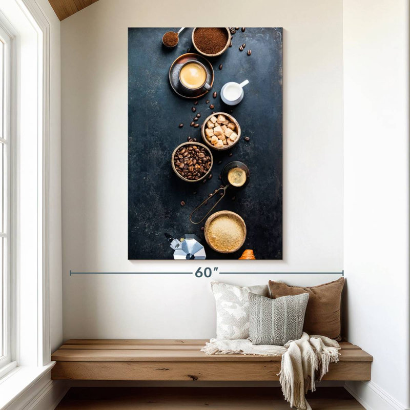 Yarlin Rustic Kitchen Coffee, 51" H x 34" W