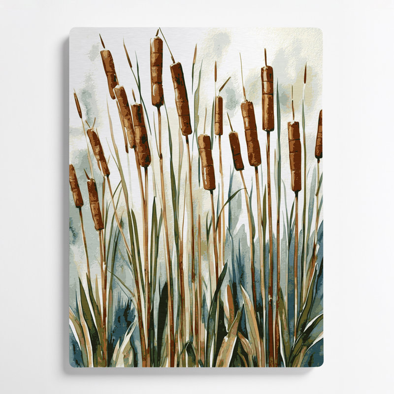 Aquarelle botanique 97, art mural en métal blanc, H 36 po x l 24 po
