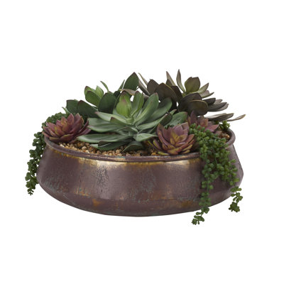 Faux Succulent in Planter