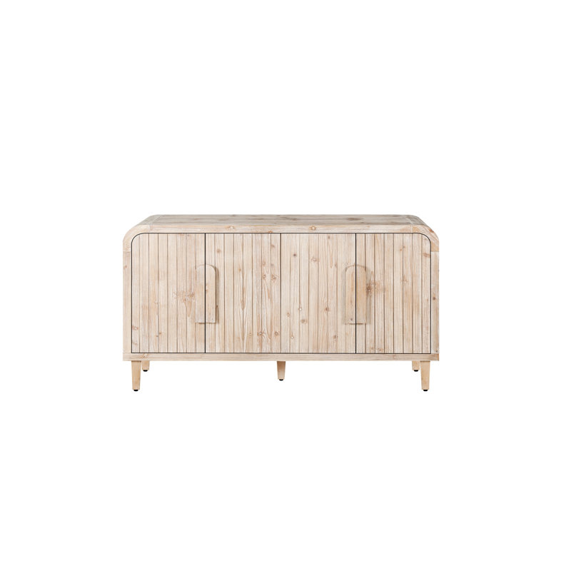 Buffet 59 po 59 po Farmhouse, Antique White,Natural Wood Wash