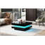 Table basse carrée à 2 niveaux avec lumières DEL enfichables de 16 couleurs, durable et élégante pour les salons modernes-211534453