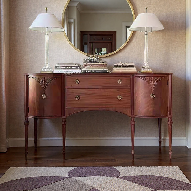 Console décorative sculptée en bois