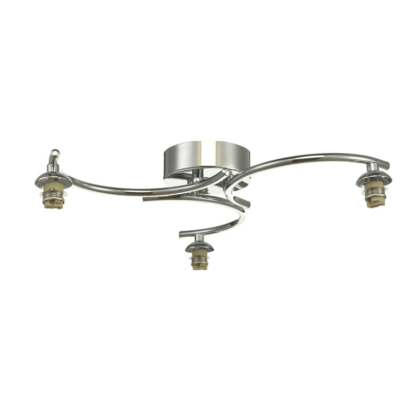 NAKITA 3LT SEMI FLUSH FRAME ONLY, Polished Chrome