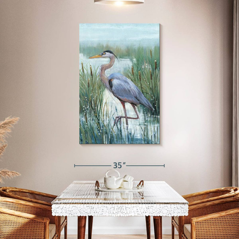 Brampt Marsh Heron II, 48" H x 32" W